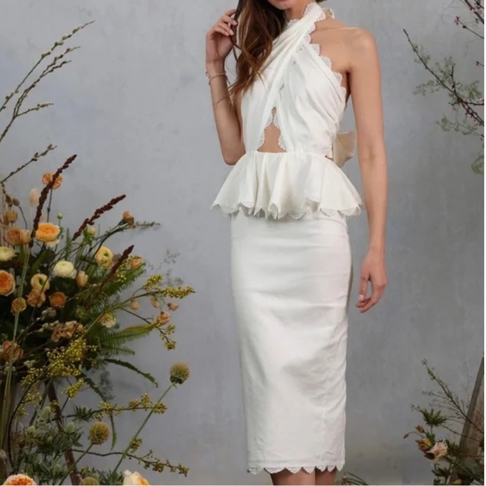 V Chapman The Daisy Dress - white/natural